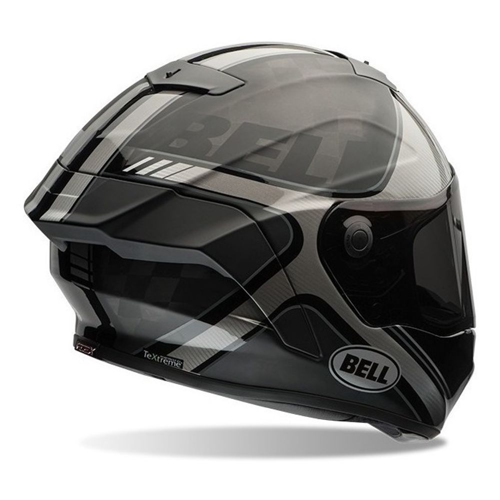 Capacete Bell Pro Star Tracer Black Silver motosprint