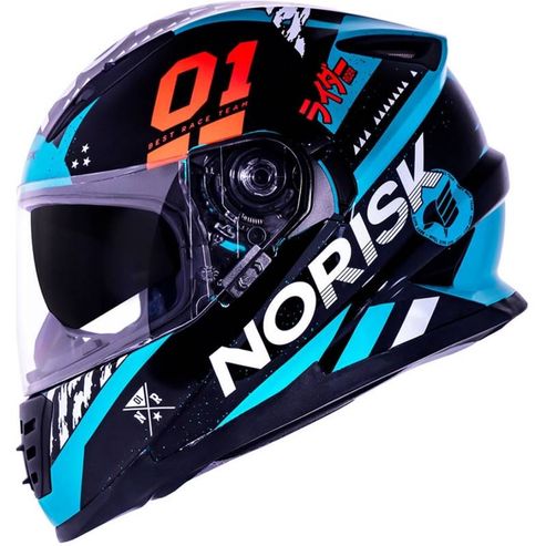 Capacete Norisk Ff302 Tokyo Blk/Wht/Green - 62