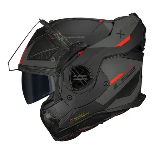 Capacete Ls2 Advant X FF901 Oblivion - Preto/Cinza Titanio - 56