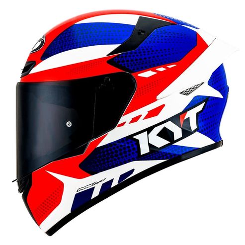 Capacete Kyt Tt Course Gear Blue Red Gloss - Azul Vermelho Branco - 56
