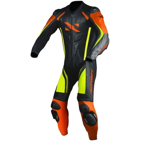 Macacao Norisk Ss 1Pc Preto Laranja e Amarelo Fluo - 50