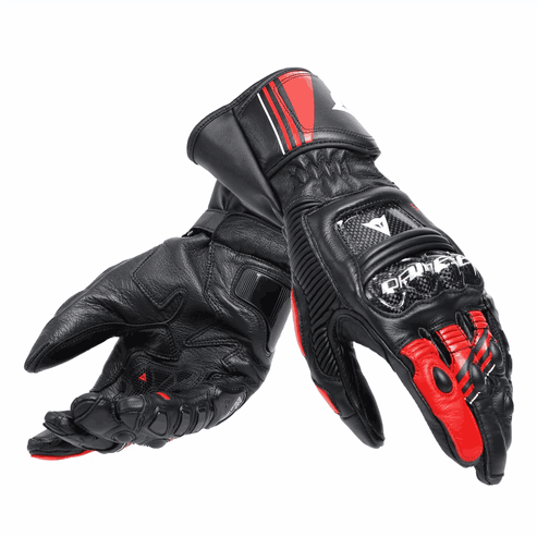 Luva Dainese Druid 4 Longa Preto Vermelho Lava e Branco - G